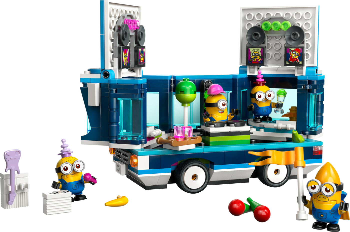 LEGO Ich – Einfach unverbesserlich 4 Minions und der Party Bus, Spielset zu Ich – Einfach unverbesserlich 4, Kinderspielzeug, kreatives Minions-Geschenk für Jungen und Mädchen ab 7 Jahren 75581