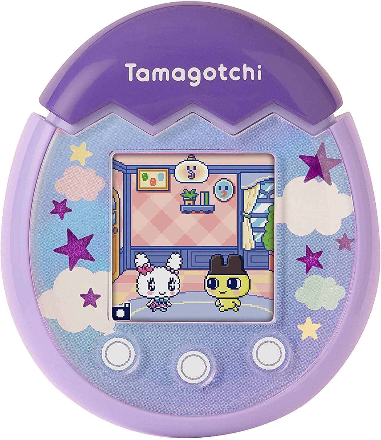 Bandai - Tamagotchi - Tamagotchi PIX - Lila Himmel - virtuelles elektronisches Haustier mit Farbdisplay, Touch-Schaltflächen, Spiele und Kamera - 42912