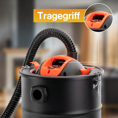 Iskra Aschesauger für Kamin, Ofen etc. 1000W Kaminsauger 18L, Blasfunktion, Aschesauger Pelletofen