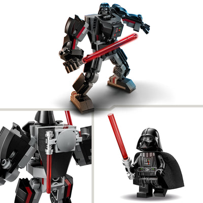 LEGO 75368 Star Wars Darth Vader Mech, baubares Actionfiguren-Modell mit Gelenkteilen, Minifiguren-Cockpit und großem roten Lichtschwert, Sammel-Spielzeug für Kinder, Jungen, Mädchen ab 6 Jahren