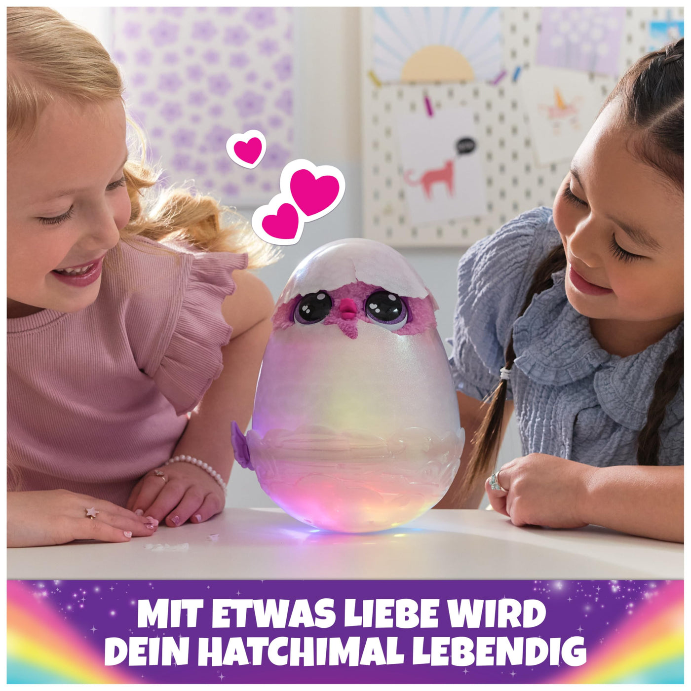 Hatchimals Alive Mystery Ei Pufficorn - magisches selbstschlüpfendes Ei ca. 25 cm groß mit interaktivem Überraschungs-Plüschtier, für Kinder ab 5 Jahren