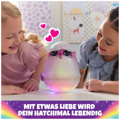 Hatchimals Alive Mystery Ei Pufficorn - magisches selbstschlüpfendes Ei ca. 25 cm groß mit interaktivem Überraschungs-Plüschtier, für Kinder ab 5 Jahren