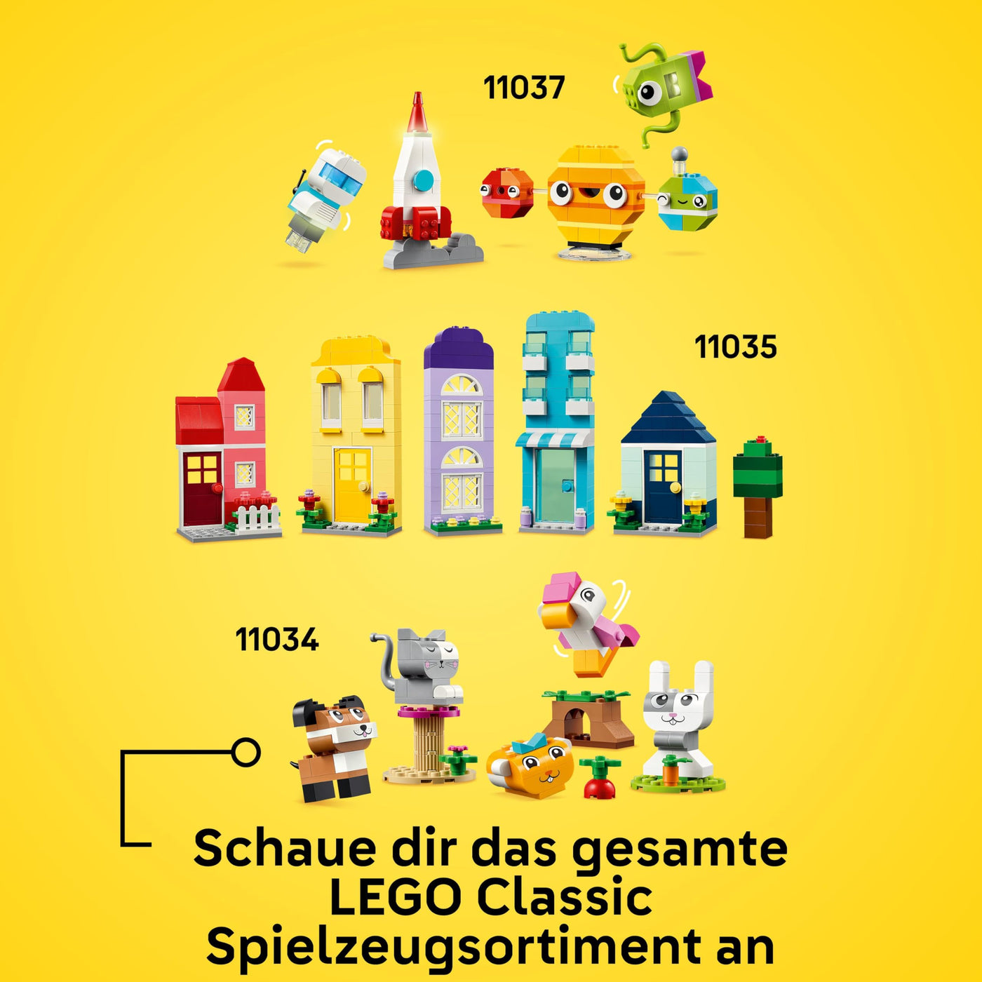 LEGO Classic Kreative Fahrzeuge, Bausteine-Set für Bunte Modellautos inkl. LKW, Polizeiauto und Baufahrzeuge, Baubare Spielzeug-Autos für Kinder, Geschenk für Jungs und Mädchen ab 5 Jahren 11036