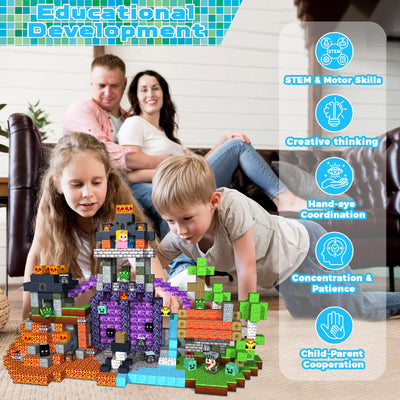 GraceDuck Magnetische Bausteine 150 Teile Magnetic Blocks Bauen Dark Forest Hell Castle Magnetspielzeug für Geschenke ab 3 4 5 6 7 8 9 Jahren Jungen und Mädchen Montessori kreative Kinderspielzeug