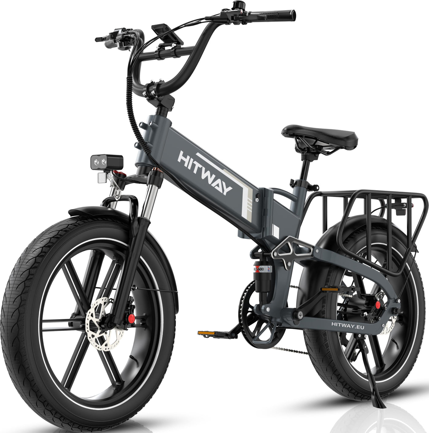 HITWAY E Bike BK10S PRO, 48V 720Wh-Li-Ionen-Akku 250W Elektrofahrrad, 70-120km Reichweite, 20" *4.0 Fat Reifen, APP-Steuerung,LCD-Display,7-Gang, IP54 wasserdicht Pedelec