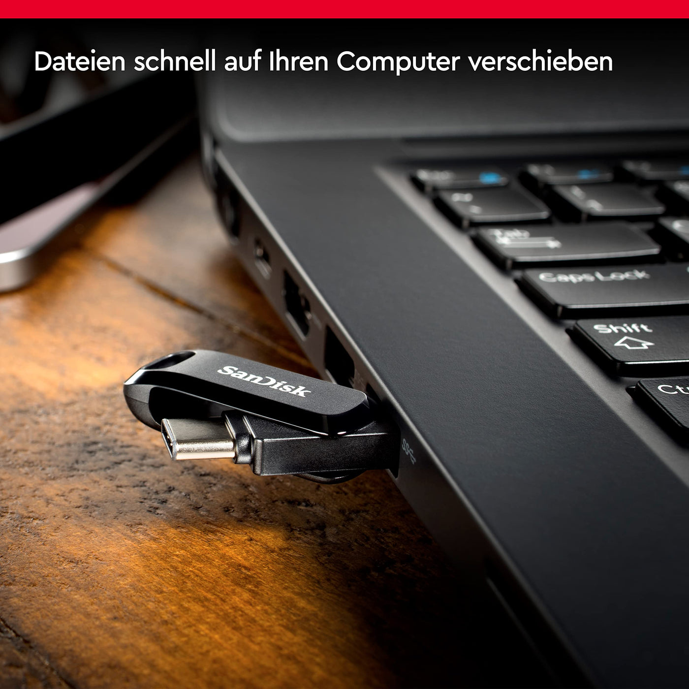 SanDisk Ultra Dual Drive Go USB Type-C 512 GB (Android Smartphone Speicher, USB Type-C-Anschluss, 400 MB/s Lesegeschwindigkeit, Nutzung als Schlüsselanhänger möglich)