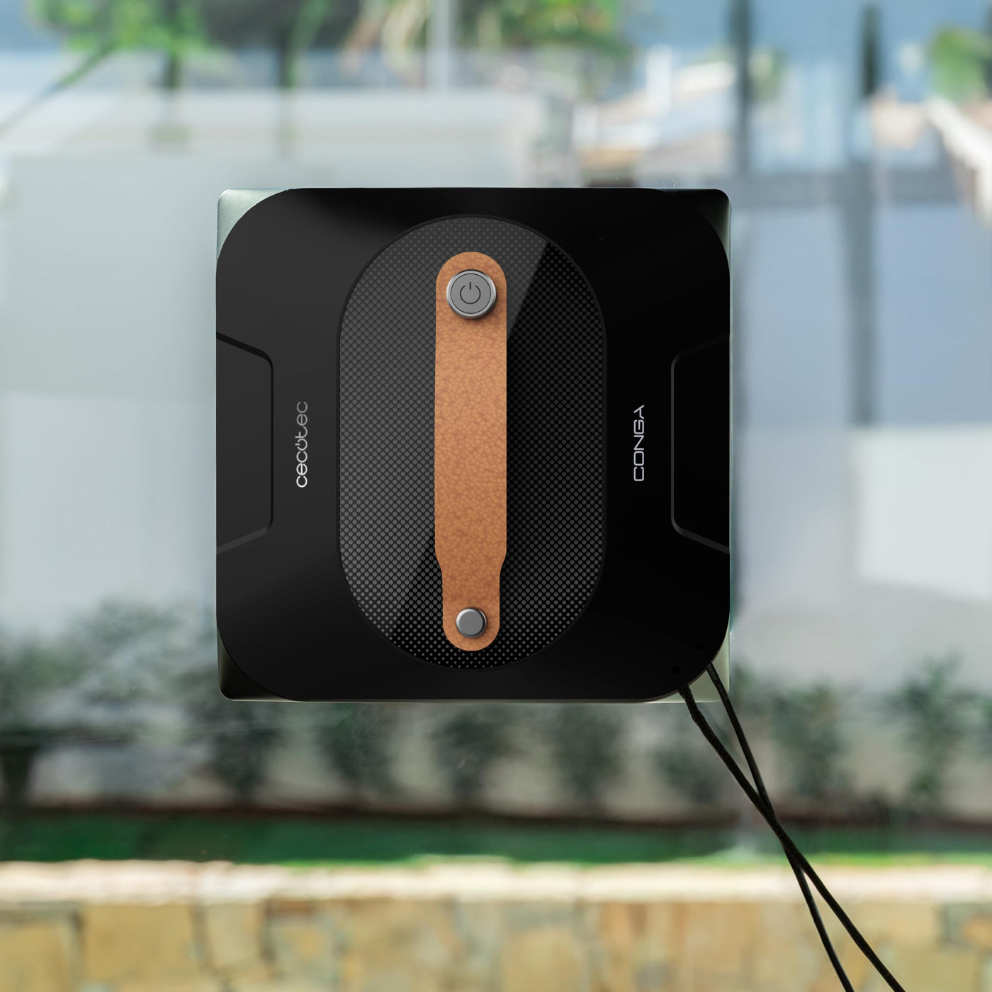 Cecotec Robot Fensterreiniger Conga Windroid 1390 Double Spray Connected 3in1; Sprüht, reinigt und trocknet, Doppelspray, APP, Fernbedienung, 8Modi, Aktionsradius 7,5m, Sicherheitskordel, Reinigungsse
