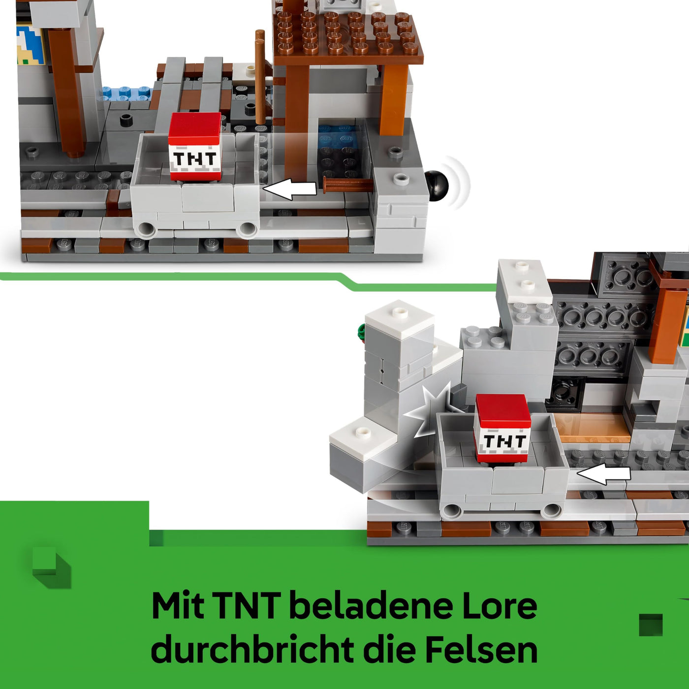 LEGO Minecraft Die Spitzhackenmine - Interaktives Spielzeug für Kinder - Alex, Minenarbeiter und Stray Spinnenreiter Figuren - Sammelbares Gamer Geschenk für Jungen & Mädchen ab 8 Jahren - 21277