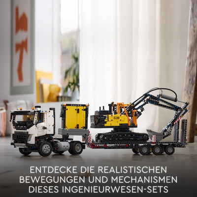 LEGO Technic Volvo FMX LKW mit EC230 Electric Raupenbagger, Kinderspielzeug, Geschenkset für Jungen und Mädchen ab 10 Jahren, Spielzeug Baufahrzeuge, Bagger-Spielzeugset 42175