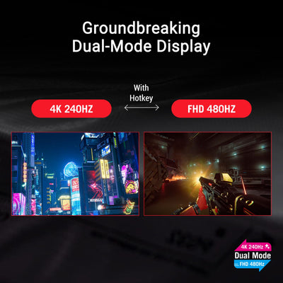 ASUS ROG Swift OLED PG32UCDP - 32 Zoll 4K UHD Gaming Monitor - 240-480 Hz, 0.03ms GtG, G-Sync, FreeSync, AdaptiveSync, 10-bit, DisplayHDR 400 TB - 16:9, 3840x2160, DP 1.4, HDMI, 90W USB-C, USB-Hub