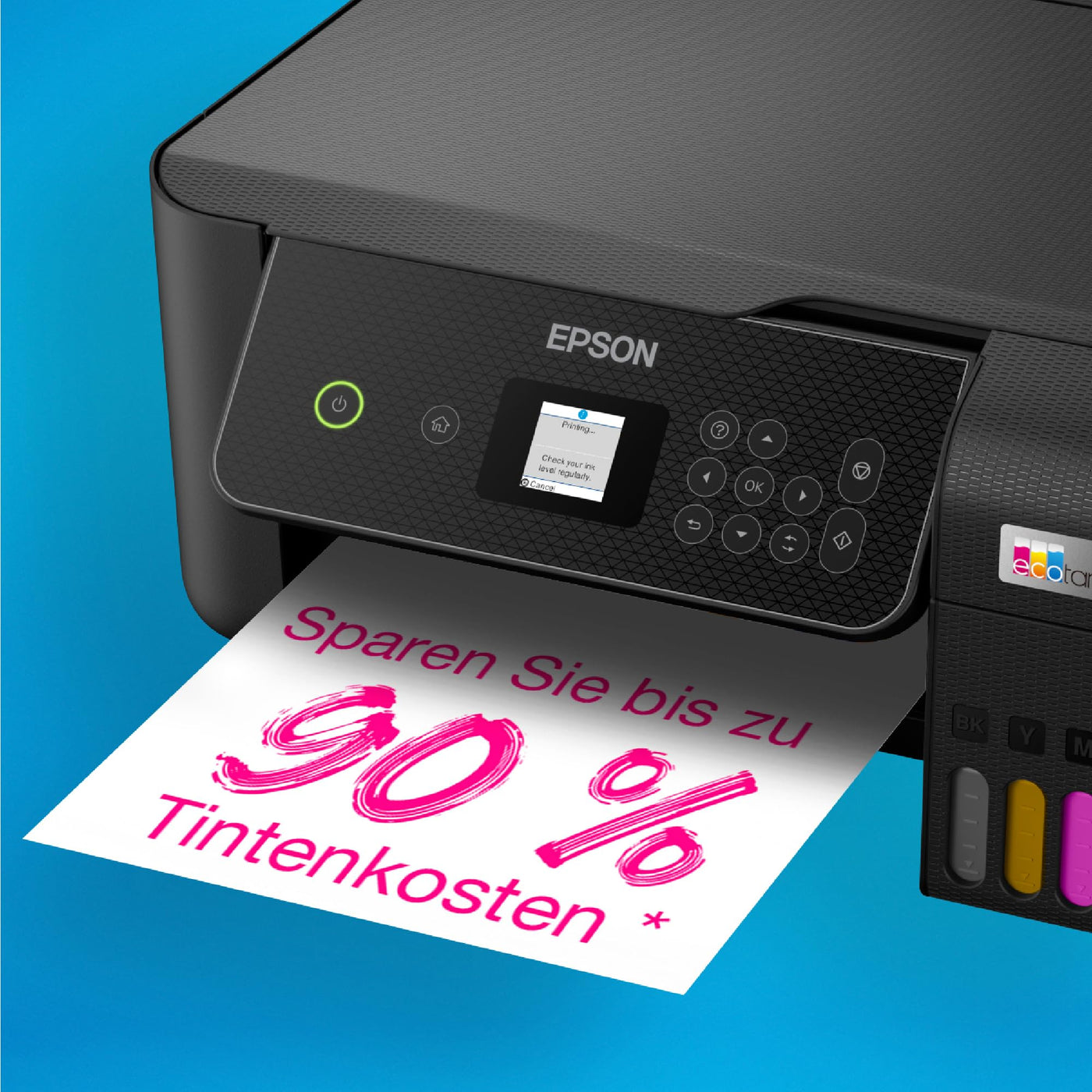 EcoTank ET-2870 A4-Multifunktions-Wi-Fi-Tintentankdrucker, mit einem im Lieferumfang enthaltenen Vorrat an Tinten bis zu 3 Jahren