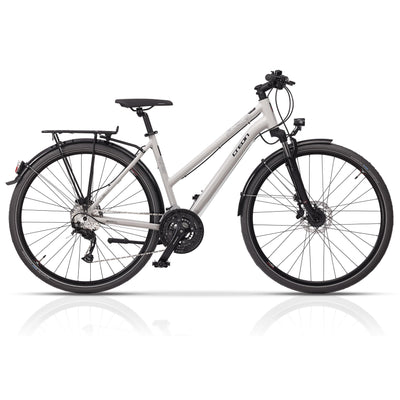 Airtracks 28 Zoll Damen Trekking Fahrrad Creon Area DB Trekkingrad 24 x Gang Shimano Shimano ALIVIO RD-T4000 SGSL Grau - Rahmenhöhen 44cm 48cm 52cm - Modelljahr 2025 (48cm (Körpergröße 165-175cm))