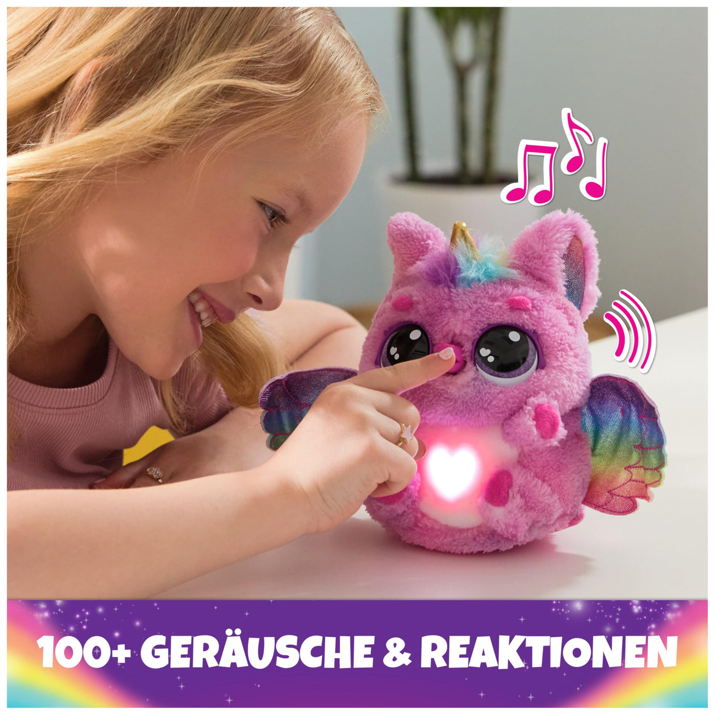 Hatchimals Alive Mystery Ei Pufficorn - magisches selbstschlüpfendes Ei ca. 25 cm groß mit interaktivem Überraschungs-Plüschtier, für Kinder ab 5 Jahren