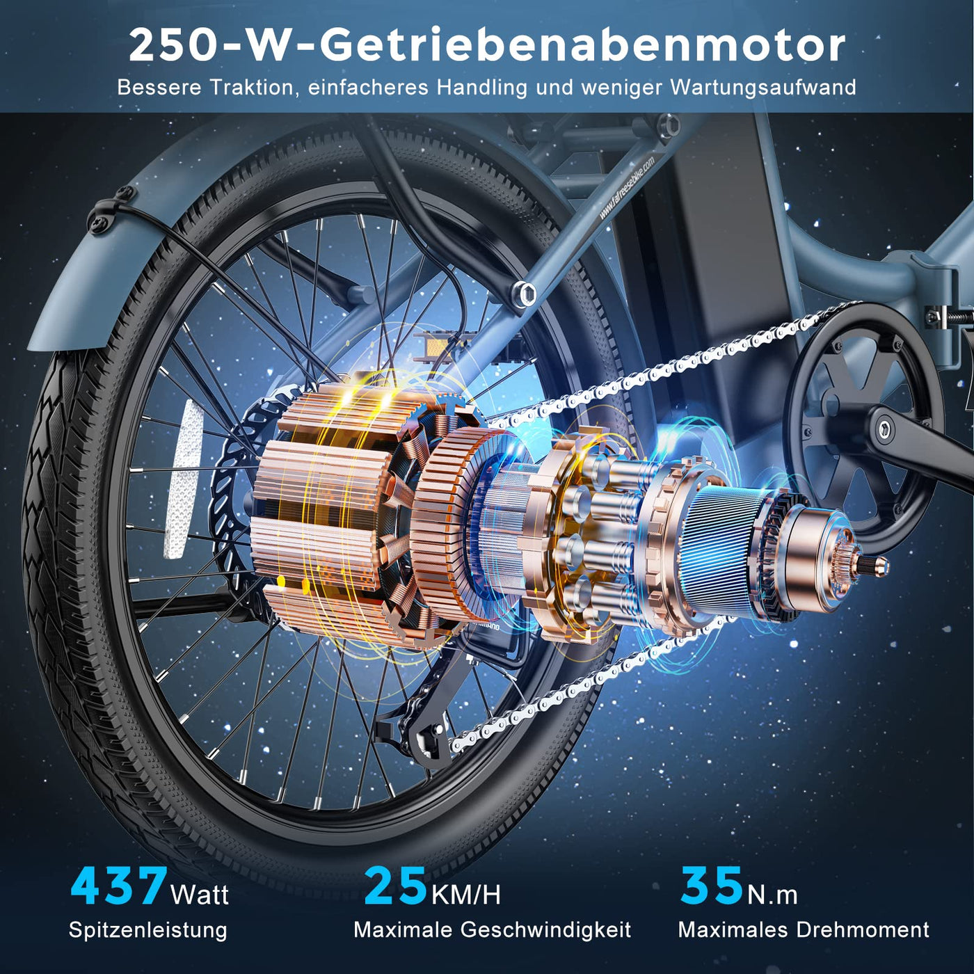 Fafrees F20 Lite, Klapprad e-Bike 20 Zoll, Elektrofahrrad 36V 16.75Ah, City EBike Herren Damen 250W 25km/h, e-Bike klapprad Reichweite bis zu 65-130 km E-Fahrrad, Schwarz