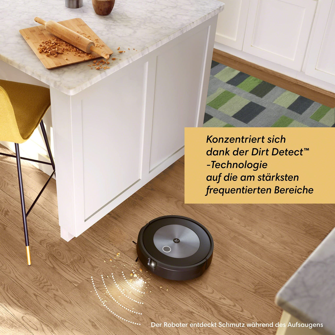 iRobot® Roomba® j7 WLAN-fähiger Saugroboter mit Kartierung und mit Zwei Gummibürsten für alle Böden - Objekterkennung und -vermeidung - Lernt, kartiert und passt Sich an Dein Zuhause an