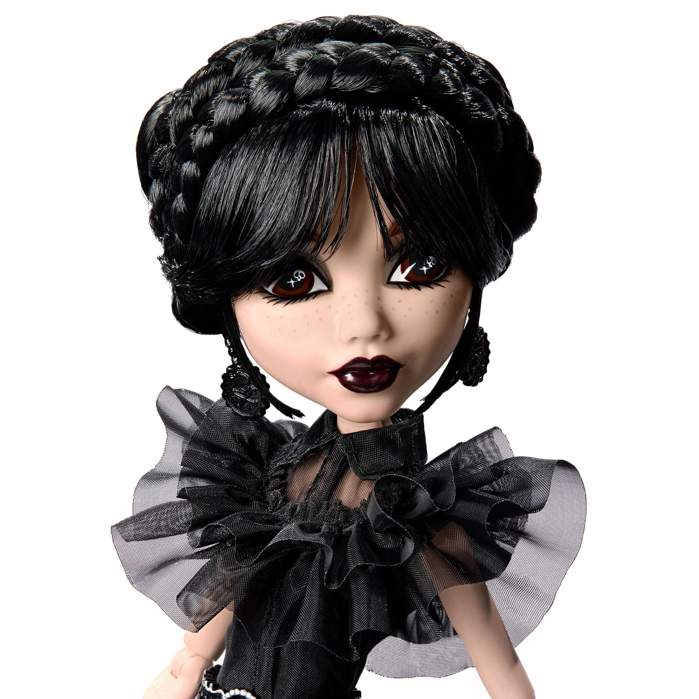 Monster High Wednesday Puppe, Rave’N Wednesday Sammelfigur in schwarzem Gothic-Kleid, inspiriert von der Tanzszene, Premium-Accessoires und Puppenständer, HXJ03