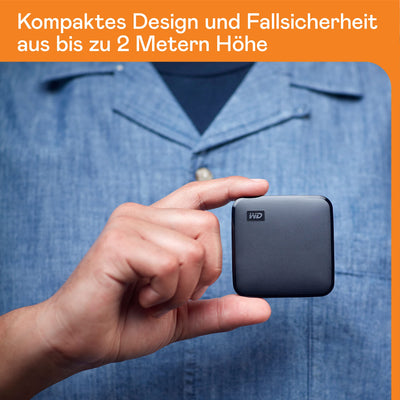 WD Elements™ SE SSD externe SSD 1 TB (USB 3.0-Schnittstelle, Plug-and-Play, 400 MB/s Lesegeschwindigkeit) Grau, Festkörper-Laufwerk