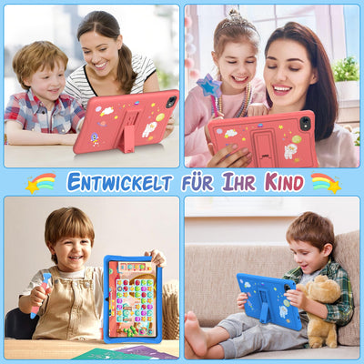 TABWEE Kinder Tablet 10 Zoll, Android 15 mit 12GB RAM + 64GB ROM + 2TB Erweiterbar, 5G WiFi, Widevine L1, 5000mAh, Quad Core, Elterliche Kontrolle, GMS Certified Kids Tablet mit Eva Case