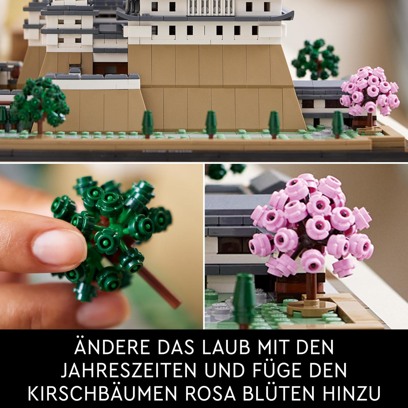 LEGO Architecture Burg Himeji, Modellbausatz für Erwachsene, Wahrzeichen-Kollektion, Set für Fans kreativer Gartenarbeit und japanischer Kultur, mit Kirschblütenbaum, Geschenk für Sie und Ihn 21060