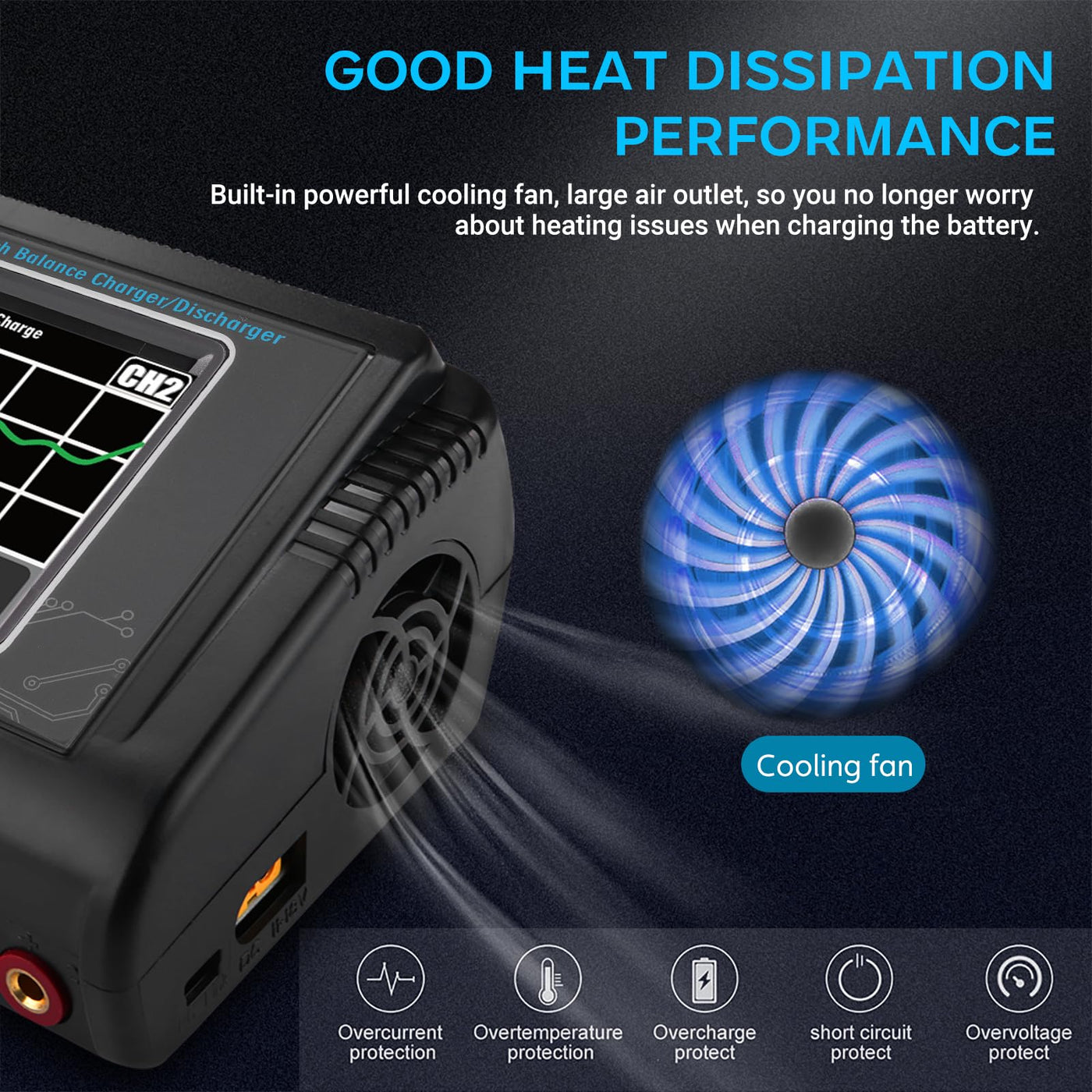 HTRC T240 Duo RC Balance Ladegerät/Entlader für Lilon LiPo Life LiHV NiCd NiMH PB Smart Batterie Dual-Multi-Ladegerät AC 150W / DC 240W 10A