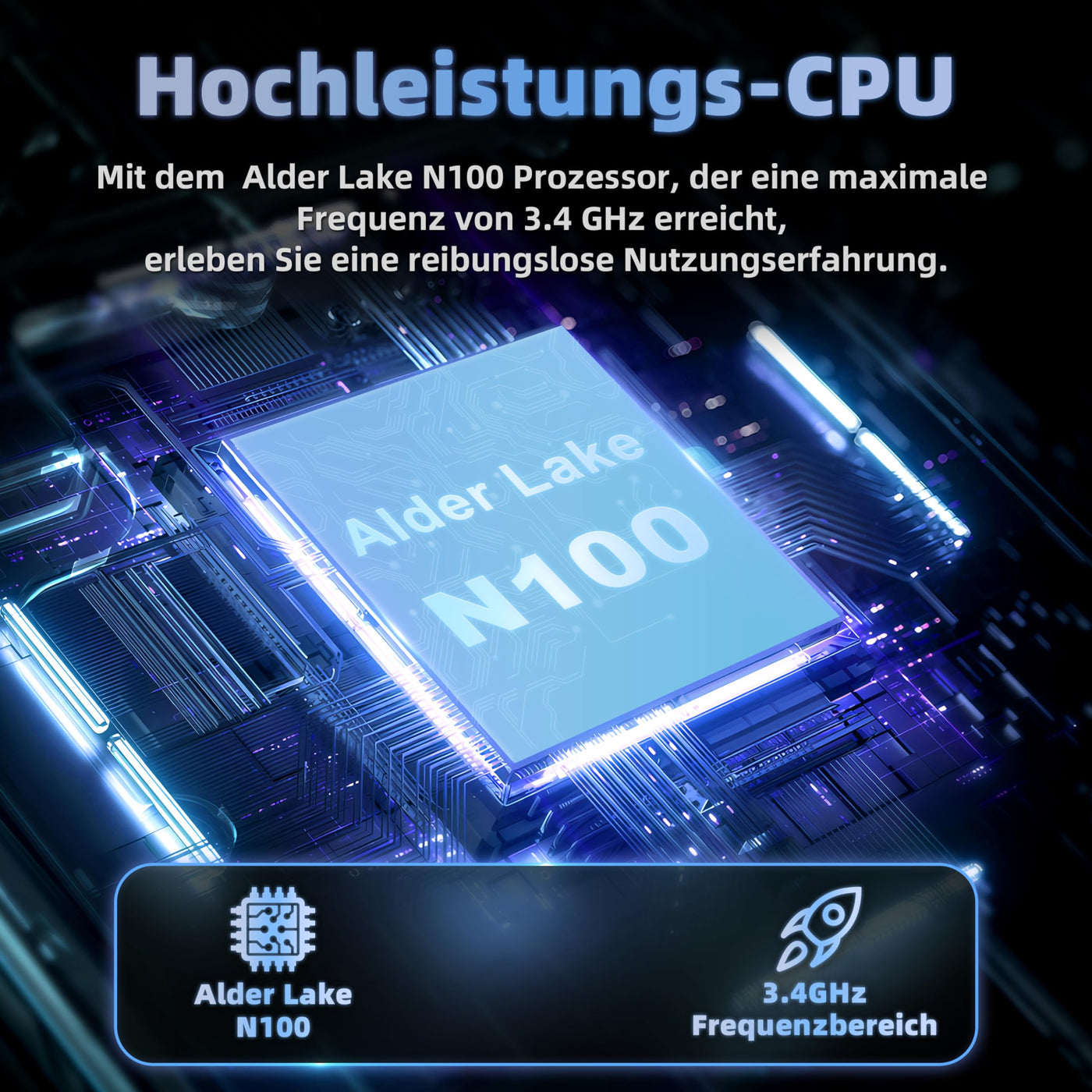 Fsjun 2025 Mini-Laptop, 7,0-Zoll Touchscreen, Celeron N100 (bis zu 3,4 GHz), 16GB RAM, 1TB SSD,Ganzmetall, Ultraleicht, Hochleistungs-Notebook, Deutsche Tastaturschutzfolie