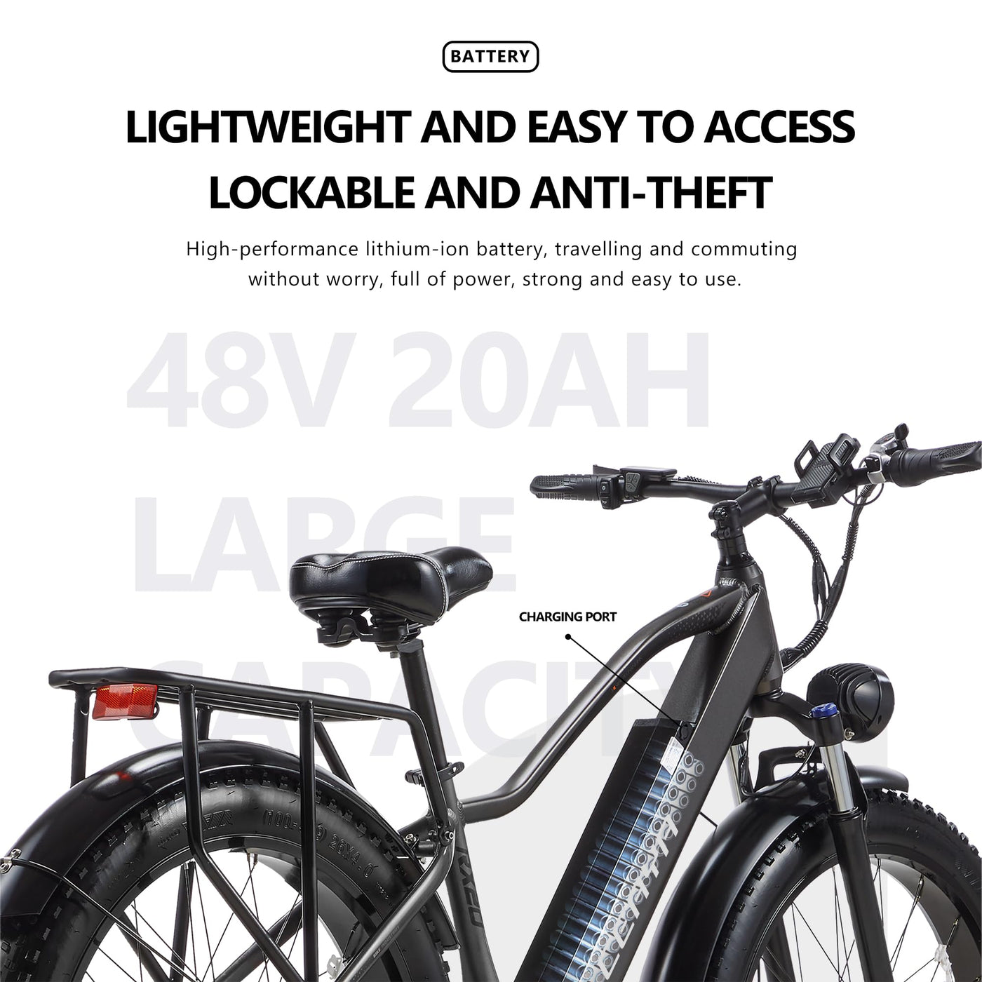 CEAYA Elektrofahrrad,E-Bike für Herren und Damen 26'' E-Mountainbike,48V20AH E Fahrrad,Pedelec Mit 𝟕-𝐆𝐚𝐧𝐠-𝐒𝐜𝐡𝐚𝐥𝐭𝐮𝐧𝐠,LCD Display,Fat Tire Elektro Fahrrad