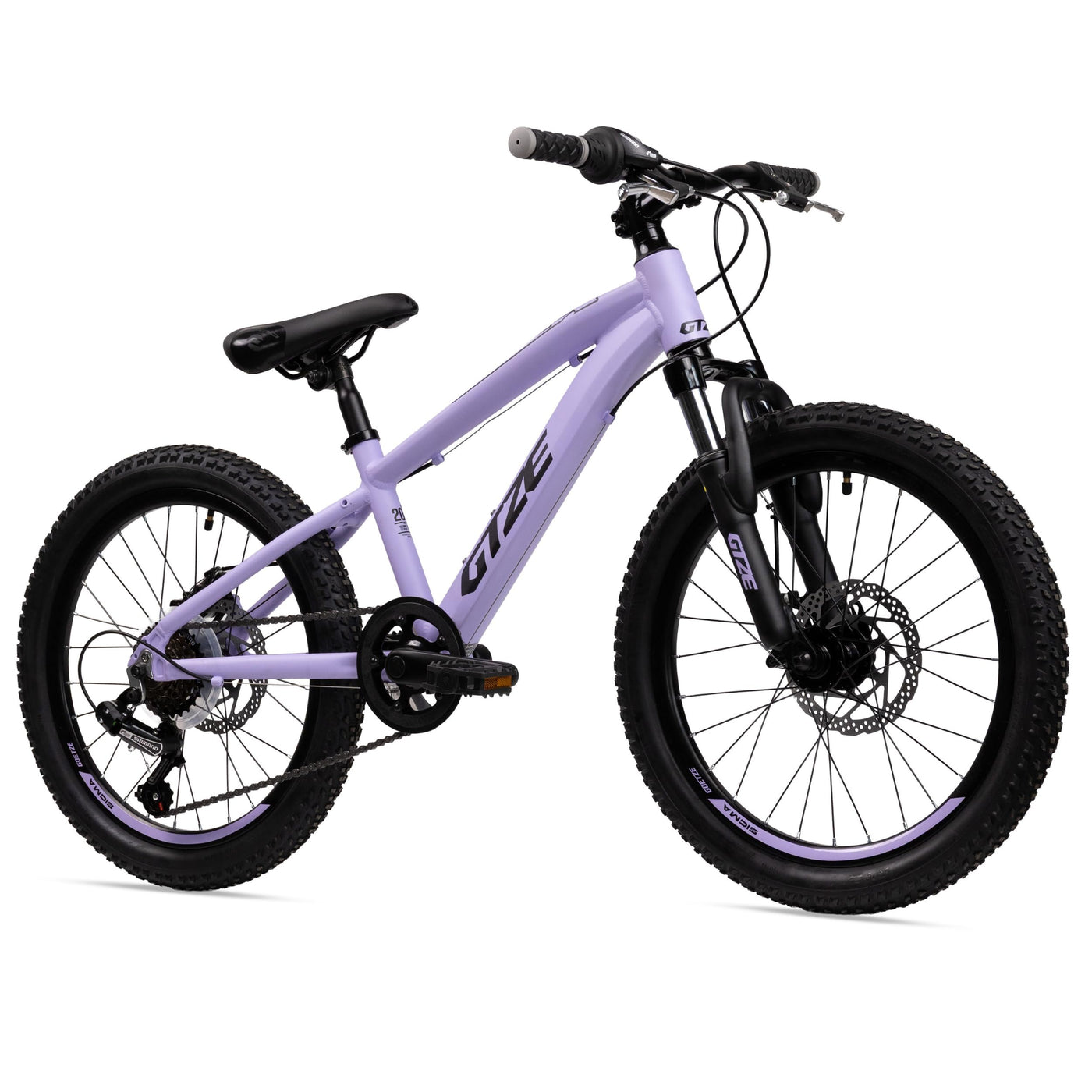 Goetze Sigma 20 x 2.10 Zoll Kinderfahrrad | MTB Hardtail | 6-Gang Kettenschaltung mit Drehgriff | Mechanische Scheibenbremsen | Aluminiumrahmen 11" | Federgabel | ab 115 cm Körpergröße