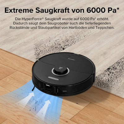 roborock S8 Saugroboter mit Doppelbürste & 6000Pa & 3D strukturierte leichte Hindernisvermeidung Staubsauger Roboter Kompatibel mit Alexa für Tierhaare (Upgrade S7)
