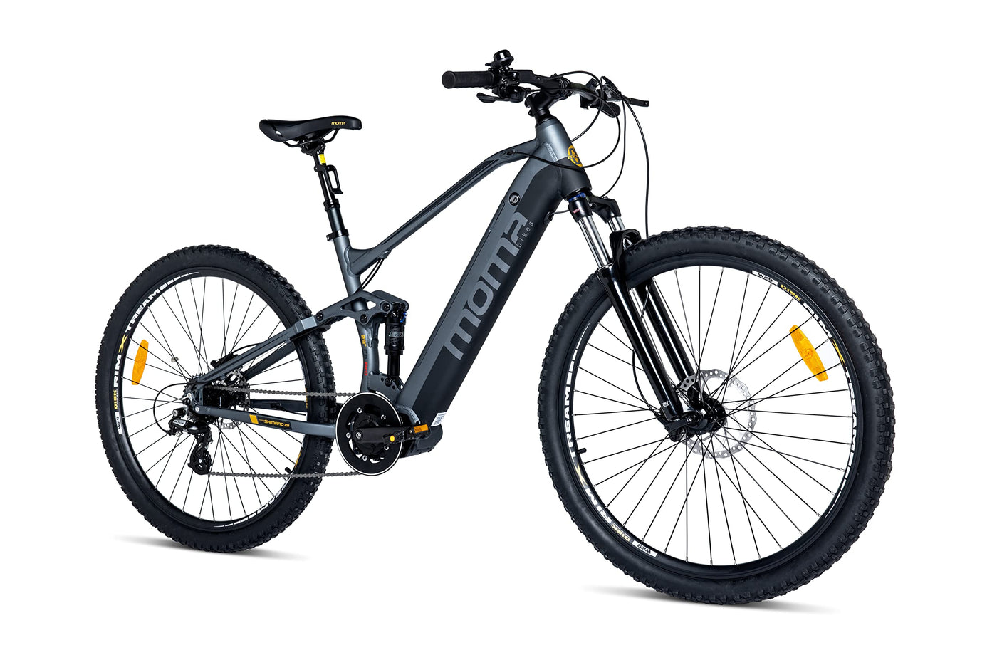 moma bikes Unisex-Adult EMTB 29" PRO Full SUSP. M-L Central Motor, Grey/Black