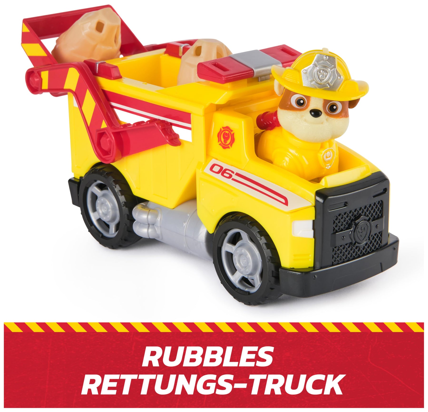 PAW Patrol - Rettungsflitzer PAW PATROL Fire Rescue - Rubbles Rettungs-Truck mit Schaufel und Gesch