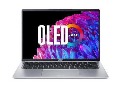 Acer Swift Go 14 OLED (SFG14-73-7773) Ultrabook/Laptop | 14" WQ2.8K Display | Intel Core Ultra 7 155U | 16 GB RAM | 512 GB SSD | Intel Grafik | Windows 11 | QWERTZ Tastatur | Silber