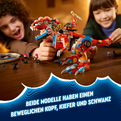 LEGO DREAMZzz 2-in-1 Coopers Dino-Mech C-Rex, Spielzeug-Pterodaktylus, T.Rex-Actionfigur für Jungen und Mädchen, kreatives Spielzeug, Abenteuer-Set, Geschenk für Kinder ab 9 Jahren 71484
