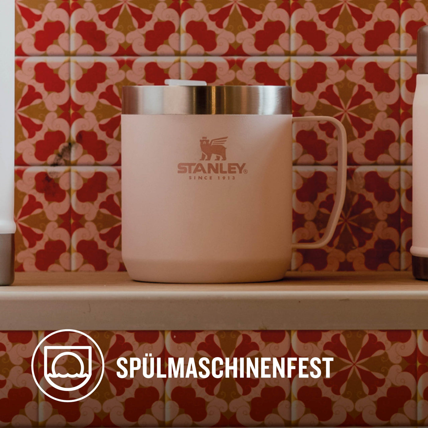 Stanley Classic Legendary Camp Mug Thermobecher 354 ml - Hält 1.5 Stunden Heiß - 3 Stunden Kalt - BPA-Frei - Spülmaschinenfest - Edelstahl Kaffeebecher To Go - Rose Quartz