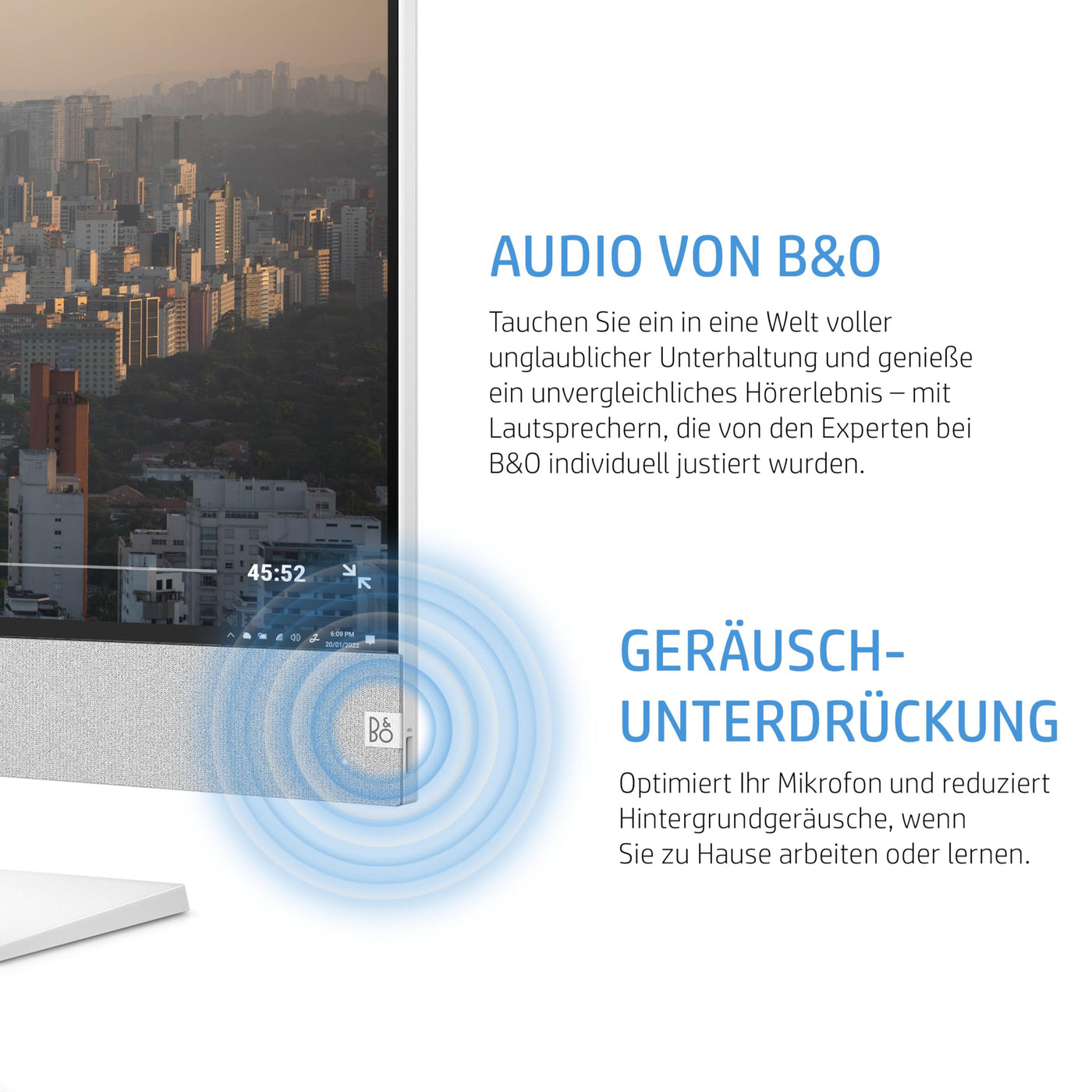 HP Pavilion All-in-One Desktop-PC, 27" QHD Display, AMD Ryzen 7 5700U, 16 GB DDR4 RAM, 1 TB SSD, AMD Radeon-Grafikeinheit, Windows 11 Home, QWERTZ, Weiß