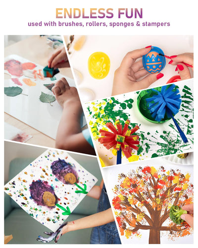 Nicpro 14 Farben X 500 ML abwaschbares Temperafarbe für Kinder, Fingerfarben Ungiftig Acrylfarben Set, Fingermalfarbe für Kunst, Handwerk diy, Poster, Schule, Weihnachten, Party, Klassenzimmer