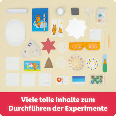 FRANZIS 67232 - Experimentierspaß mit der Maus - Experimentierkasten mit 19 spannenden wissenschaftlichen Versuchen für Kinder ab 7 Jahren, inkl. 44-seitigem Handbuch mit Anleitungen und Zubehör