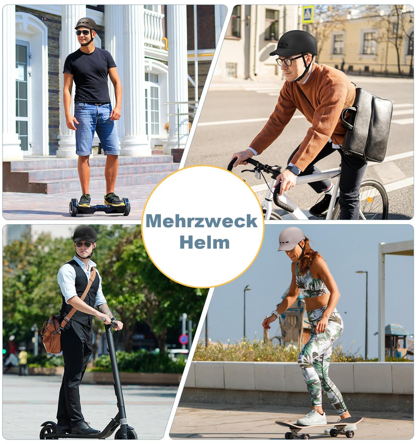 Shinmax Fahrradhelm Herren Damen Erwachsene Cityhelm Urban Radhelm mit Visier Stylischer Fahrradhelm für Frauen Pendeln City Roller Leichtgewicht Einstellbare Rennrad Helm 57-62 cm