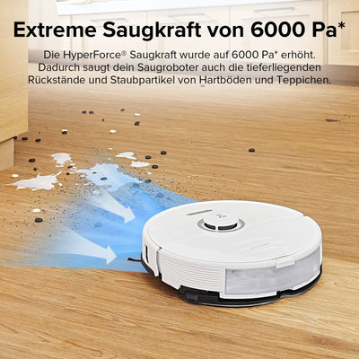 roborock S8 Saugroboter mit Doppelbürste & 6000Pa & 3D strukturierte leichte Hindernisvermeidung Staubsauger Roboter Kompatibel mit Alexa für Tierhaare (Upgrade S7)