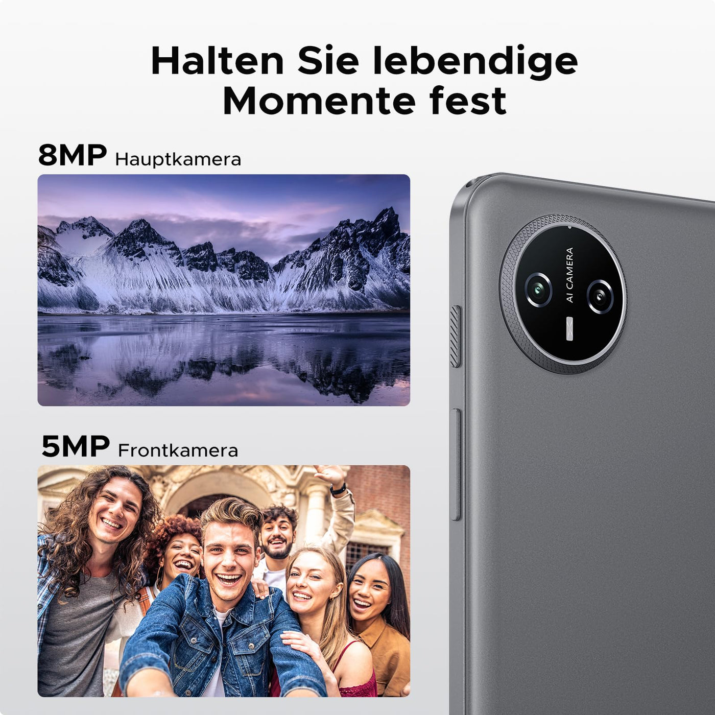 DOOGEE Tab A9 Tablet 10 Zoll Android 15, Tablet mit Tastatur/Stift/Maus/Hülle, 12GB RAM+64GB ROM(TF 2TB), 6580mAh, Unisoc T310, Dual Speaker, 5G WiFi, HD IPS Display, 8MP, GMS, BT5.0, 3.5mm, Face ID