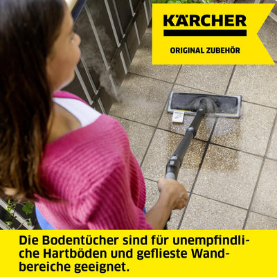 Kärcher Original Mikrofaser-Bodentücher EasyFix kompatibel mit Dampfreiniger Kärcher SC - Für Böden, geeignet für jede Art von Oberfläche, maschinenwaschbar, Polyester, bunt