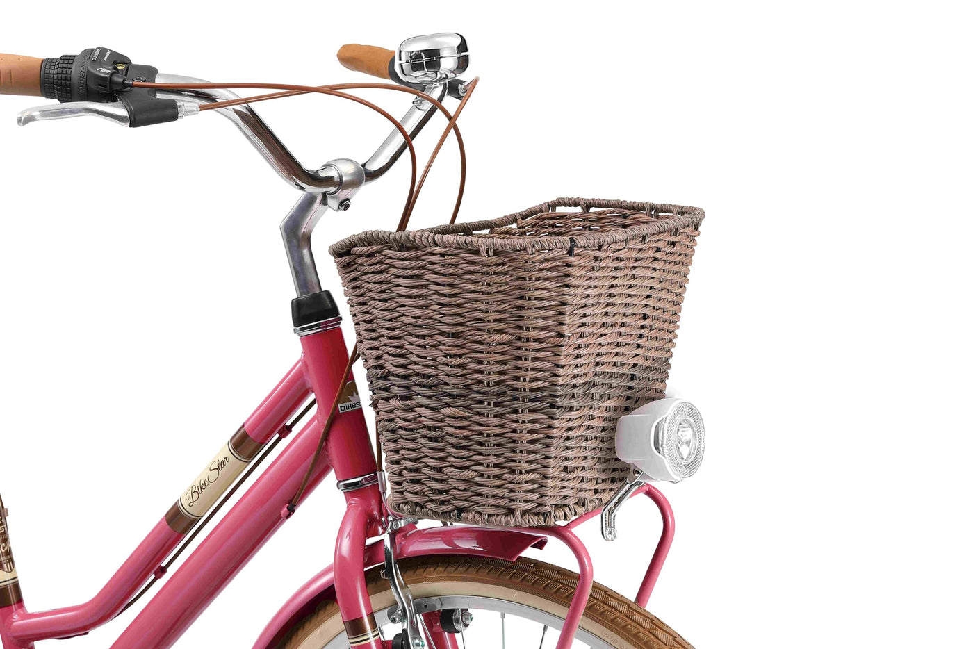 BIKESTAR Alu City Stadt Fahrrad 26 Zoll | 16 Zoll Rahmen, 7 Gang Shimano Damen Rad, Hollandrad Retro Bike mit V-Bremse und Gepäckträger | Berry | Risikofrei Testen