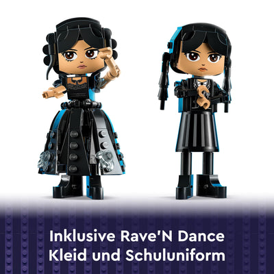 LEGO Wednesday: Wednesday Addams Baufigur, Set zum Sammeln für Kinder, Spielzeug zum Umbauen mit Elementen, Abenteuer-Spielset für ältere Mädchen und Jungen mit Spielzeugfigur 76780