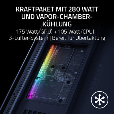 Razer Blade 18 (2025) - 18 Zoll Gaming-Laptop - NVIDIA GeForce RTX 5080 - Intel Core Ultra 9 275HX - 18" Dual Display UHD+ 240Hz - FHD+ 440Hz - 32GB DDR5-1TB SSD - QWERTZ DE-Layout | Schwarz