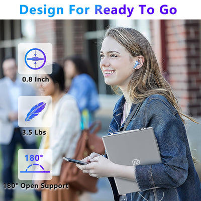 NIAKUN 16 Zoll Laptop Notebook, Prozessor N100 Notebook, bis zu 3.4Ghz, RAM 16GB+SSD 512GB Laptops, Full HD 1920x1200P, Laptop Computer mit beleuchteter Tastatur, WiFi 5, USB 3.0, 6000mAh