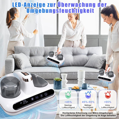 kswiown Milbensauger für Matratzen, 10KPA Milbenstaubsauger mit UV-Licht, Starke Saugkraft Milbensauger mit 3pcs HEPA Filter, Handstaubsauger zur Entfernung von Staubmilben Bakterien Allergenen