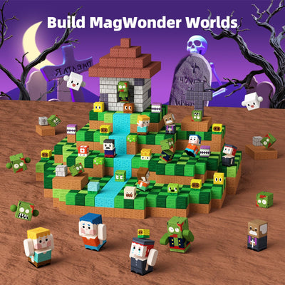 GobiDex Magnetische Bausteine 2.5 cm 100 Stück - Zomblock Magnetbausteine für Kinder, Magnetblöcke Spielzeug & Knobelspiele, Kreatives Geschenk für Jungen und Mädchen ab 3 Jahren, 2025 Neu