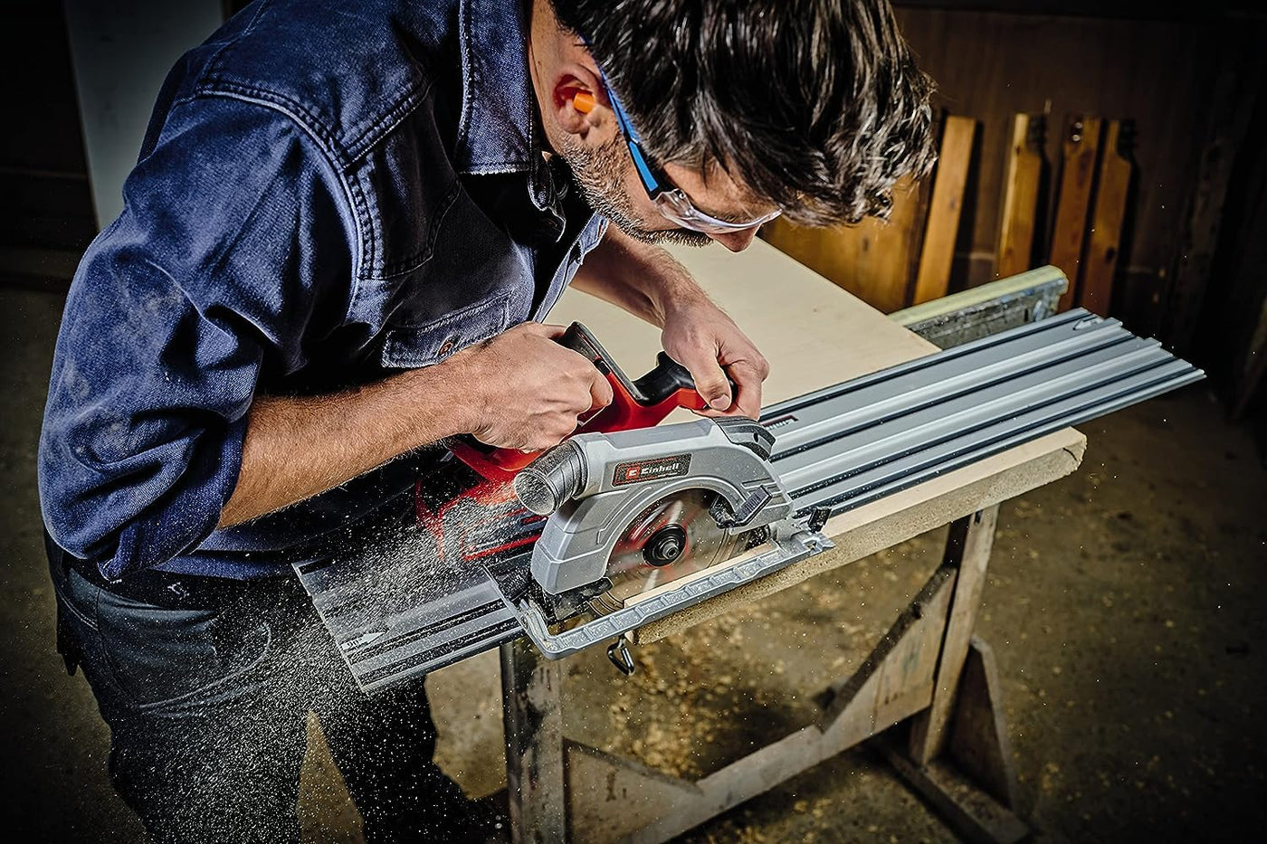 Einhell Professional Akku-Handkreissäge TP-CS 18/190 Li BL-Solo Power X-Change (18 V, Ø190 mm Sägeblatt, Brushless, 65 mm Schnitttiefe, werkzeuglose Einstellung, ohne Akku)