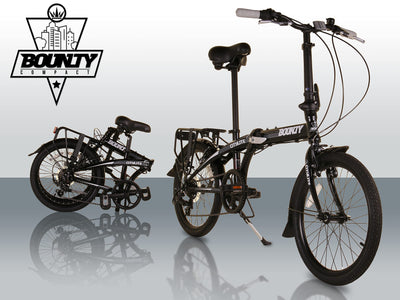 Bounty Citylite Faltrad | Leichter Aluminiumrahmen | 6-Gang Shimano Schaltung mit Revo Shifters | Perfekt für Pendler | Faltrad | Erwachsenenrad
