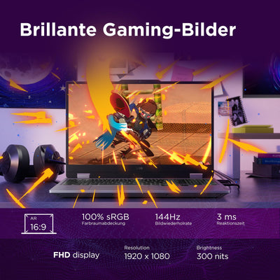 Lenovo LOQ Gaming AI Laptop | 15.6" Full HD 144Hz LCD Display |NVIDIA GeForce RTX 5060 | AMD Ryzen 7 250 | 16GB RAM | 1TB SSD | Win11 | QWERTZ | Luna Grau | Weiss beleuchtet | 3 Monate GamePass