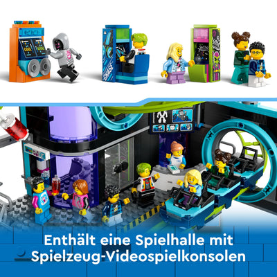 LEGO City Achterbahn mit Roboter-Mech, Spielzeug-Vergnügungspark, Spielset für Jungen und Mädchen ab 8 Jahren, Geschenk für kreative Kinder 60421